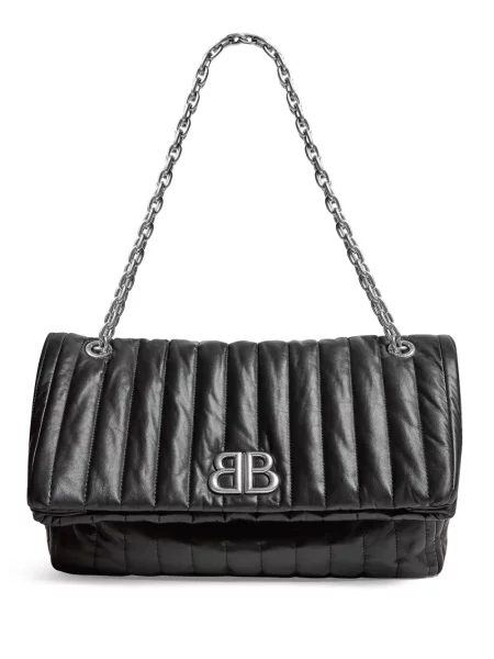 Colier Balenciaga cu bretele negru
