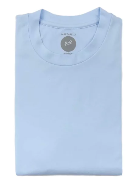 Koszulka Mazzarelli z okrągłym dekoltem niebieska