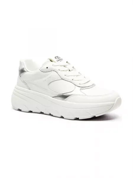 TWINSET De piele sneakers alb