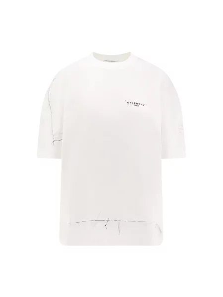 Koszulka Givenchy z nadrukiem z okrągłym dekoltem biała