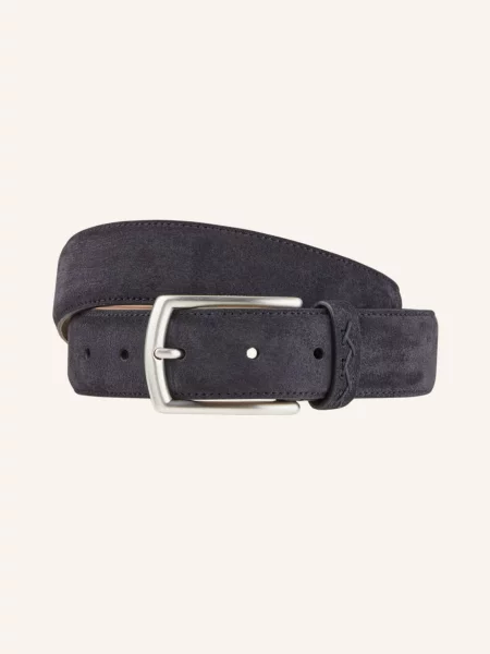 Zegna Skórzany blau granatowy