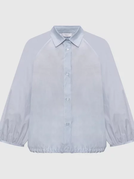 Блуза з шовком Peserico блакитна