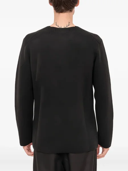 Пуловер Comme Des Garçons Homme Plus с кръгло деколте черно
