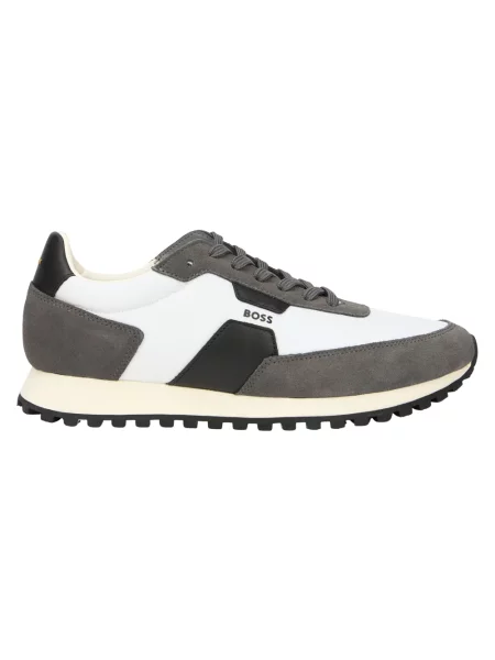 Sneakersy Boss skórzane szare