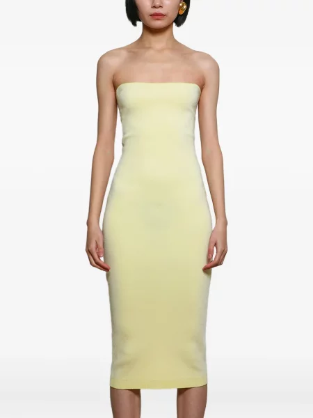 Rochie midi Jacquemus până la genunchi de costum galben