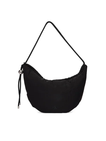 Geantă Calvin Klein Cord Small Hobo Bag negru