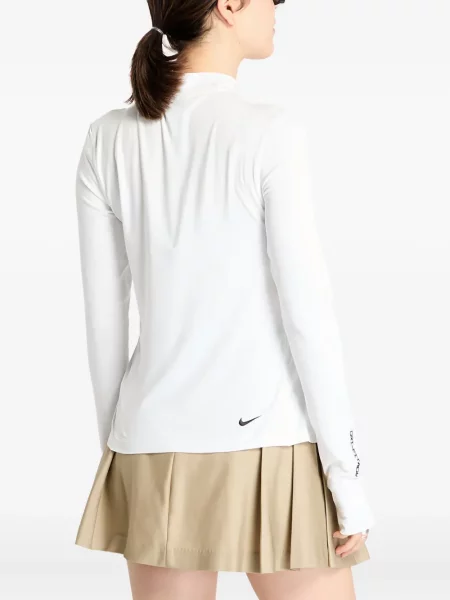 Top sport Nike din fleece plisat fără mâneci alb