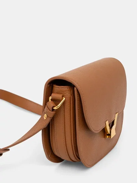 Шкіряна сумочка Coccinelle COCCINELLEDEW E1 QTF 15 03 01 коричневий