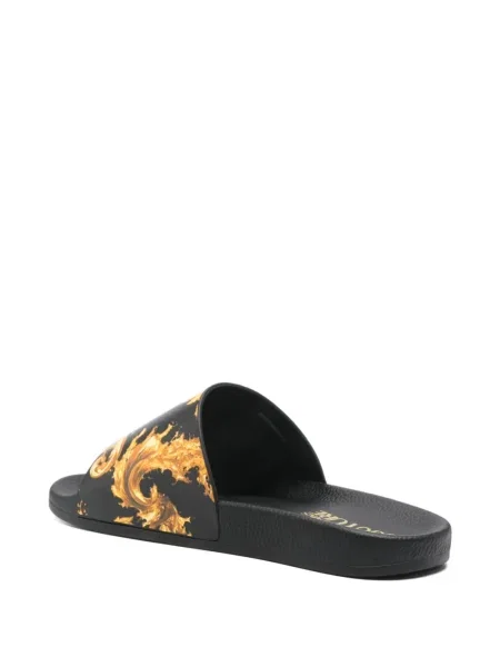 Papuci Versace Jeans Couture cu imagine negru