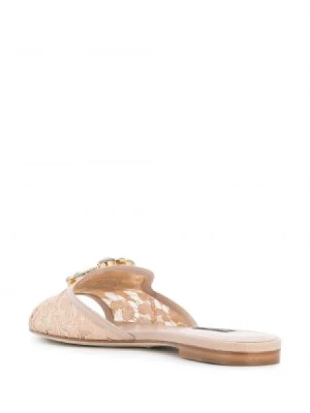 Krajkové křišťálové sandály Dolce & Gabbana