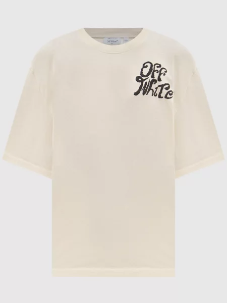 Футболка з принтом логотипа Off-white жовта