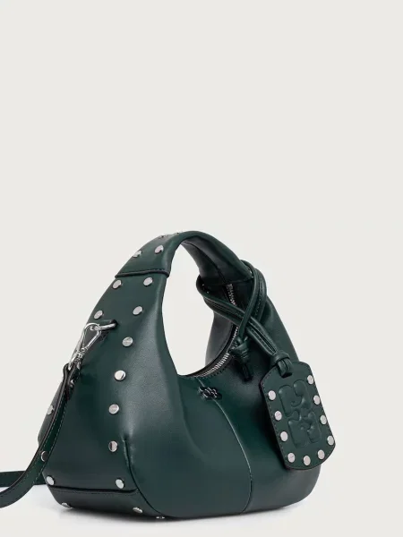 GANNI Hobo Mini Studs torebka zielona