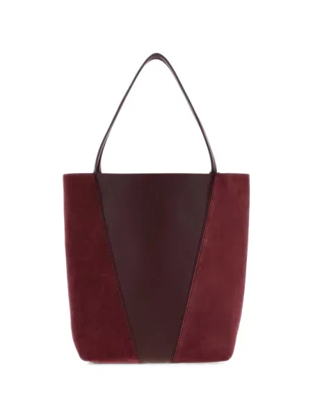 Geantă shopper Chloé din piele de căprioară roșu