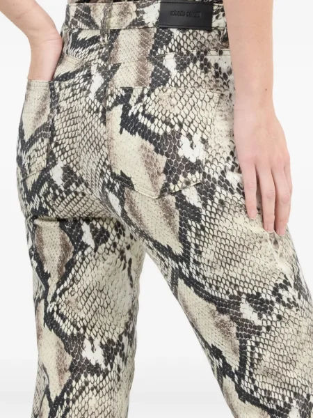 Pantaloni Roberto Cavalli cu imagine maro