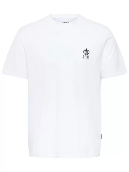 BLEND Tricou BHKAZ negru alb