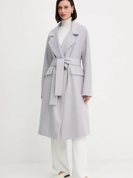 Вовняне пальто Forte Forte фіолетовий