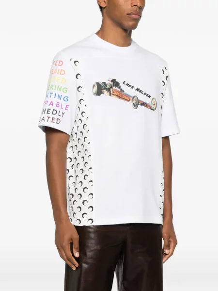 Tricou Marine Serre cu imagine alb