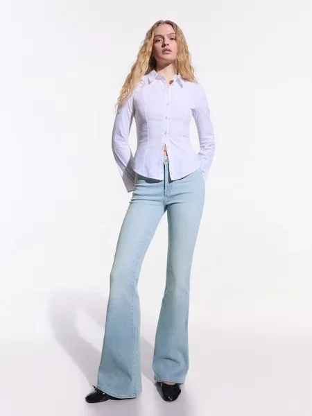 Bershka Jeans deschis albastru