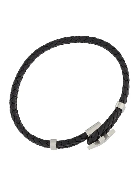 Emporio Armani Náramok / strieborná čierna