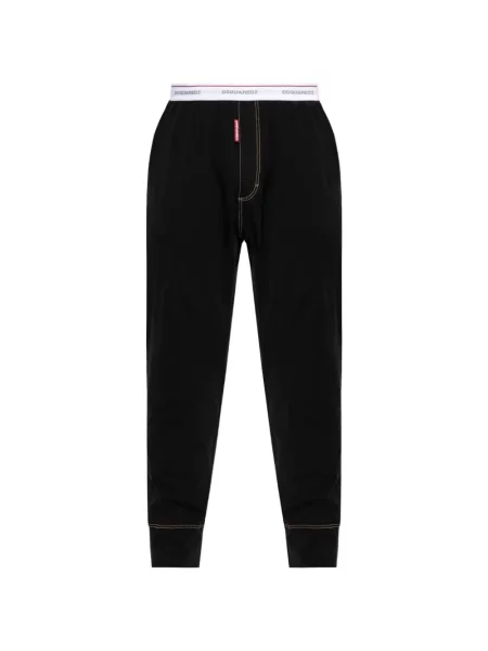 Pantaloni Dsquared2 cu autograf negru