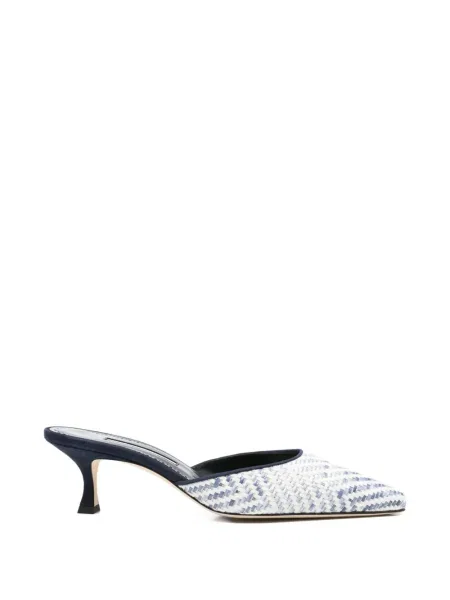 Mules Manolo Blahnik bílé