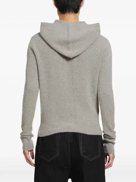 Hanorac cu glugă Rick Owens din fetru gri
