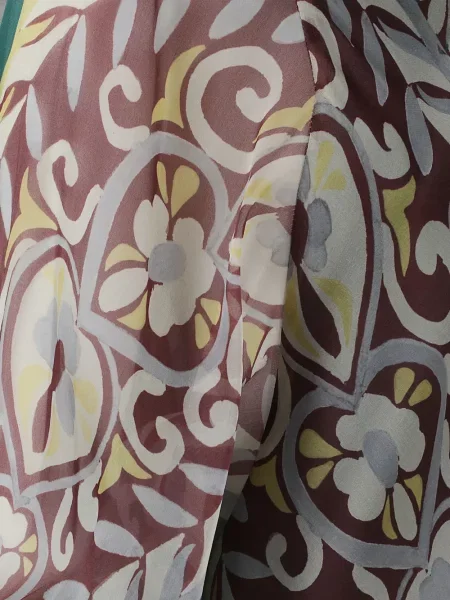 Rochie Etro de mătase cu imagine cu model paisley verde