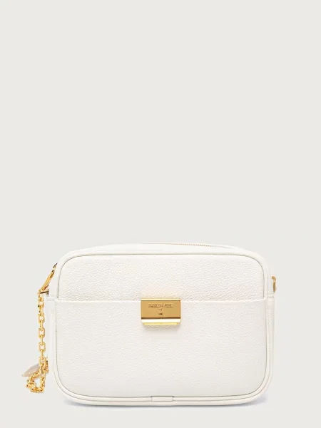 Patrizia Pepe geantă crossbody pentru femei din piele alb