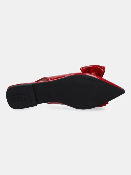 Кожаные балетки Pretty Ballerinas с открытой пяткой красные