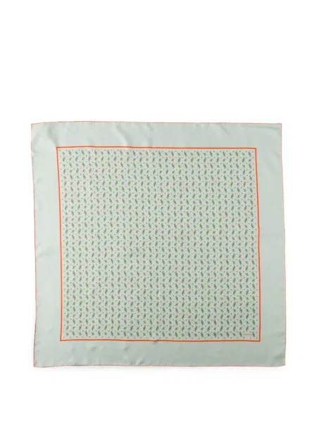 Fular Prada din țesătură twill verde