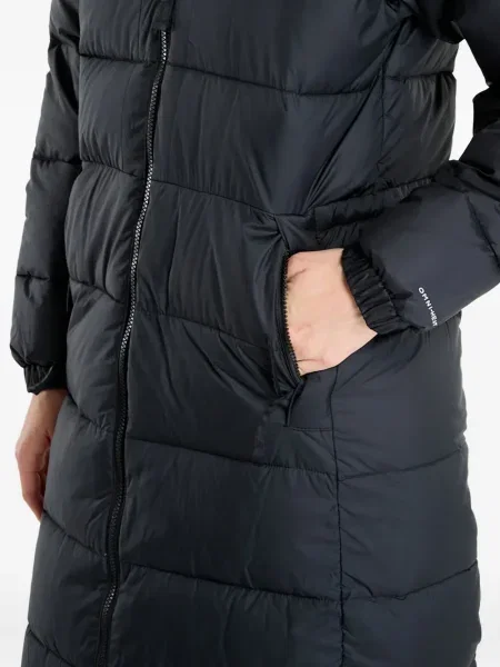 Lung palton Columbia cu glugă negru