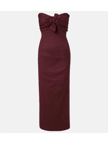 Rochie maxi Tove de in de costum bordo