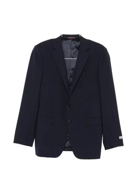 Costum Canali de lână în carouri albastru