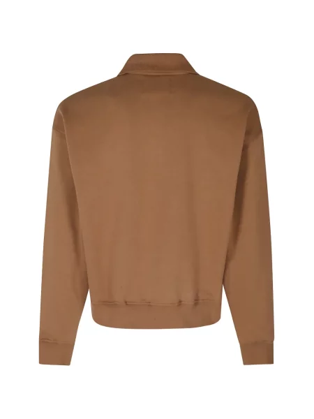 Lung tricou polo Woc maro
