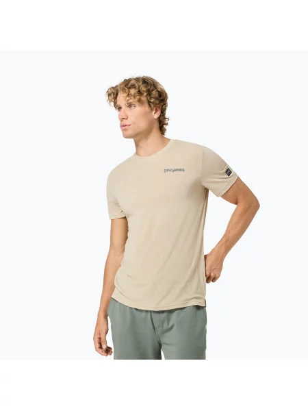 Tricou pentru bărbați super.natural Peak Lovers white pepper/eucalyptus alb