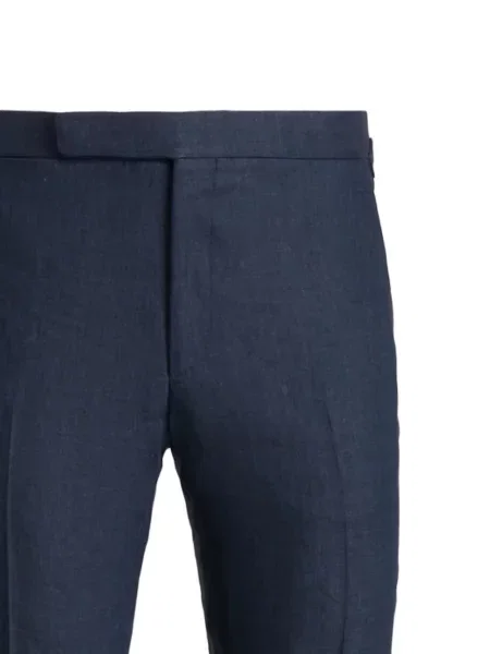 Ленени панталон Ralph Lauren Purple Label синьо