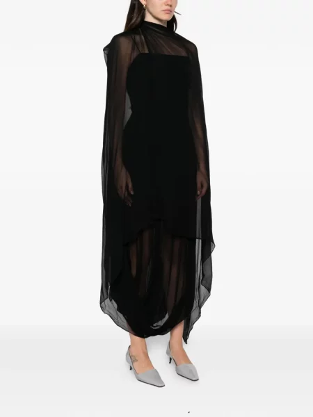 Rochie maxi Staud drapată negru
