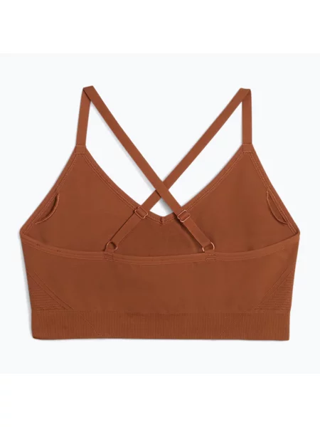 Biustonosz fitness PUMA Move Shapeluxe Seamless brązowy