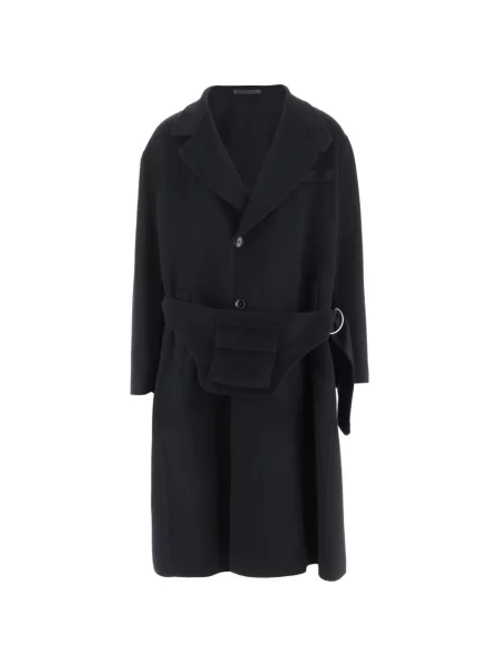 Cu centură palton Giorgio Armani albastru