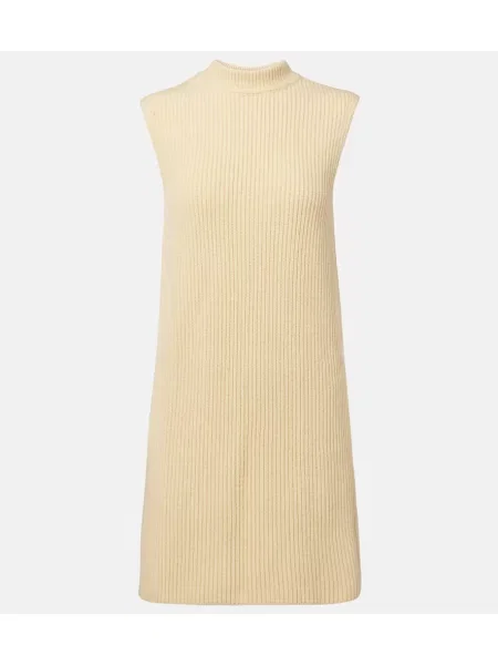 Vestă Jil Sander de lână alb