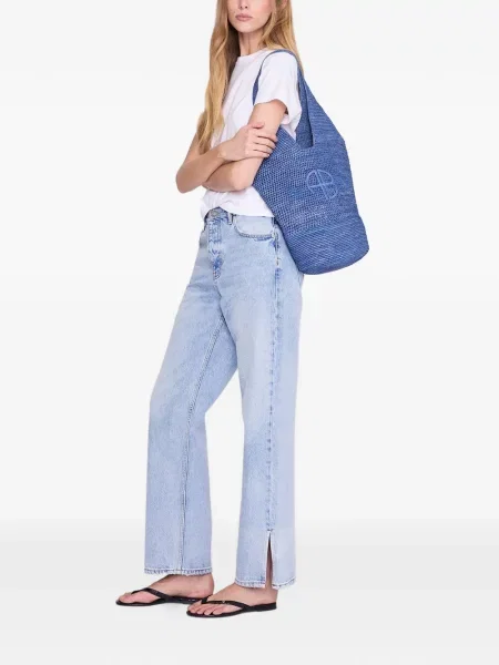 Shopper torbica Anine Bing s autogramom plava