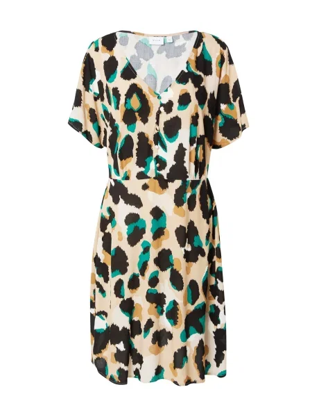 VILA Rochie MOASHLY bej / maro / verde negru