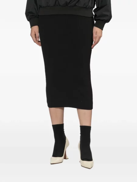 Fustă midi Fear Of God Essentials tricotate negru