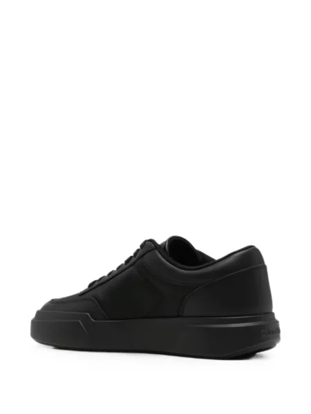 Sneakerși Calvin Klein din piele cu imagine negru