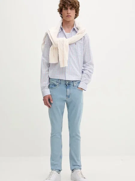 Tommy Jeans slim taper kavbojke modra