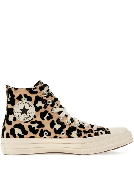Sneakerși Converse Chuck 70 cu platformă cu imagine cu model leopard maro