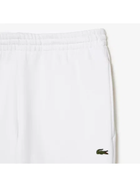 Lacoste Spodnie Polarowe Slim Fit Z Bawełny biały