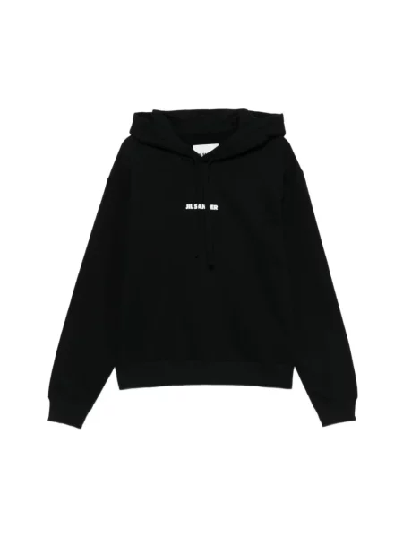Bluza z kapturem Jil Sander czarna