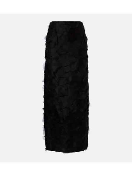 Fusta maxi Max Mara de mătase negru