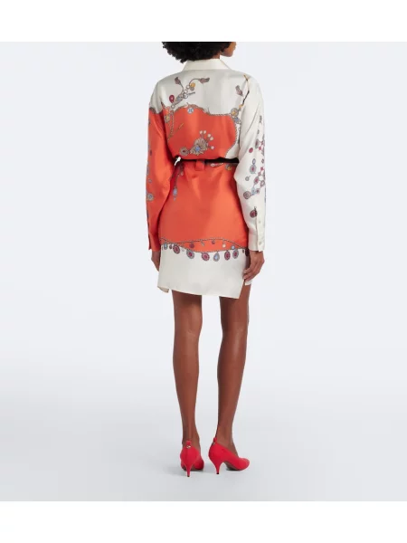 Rochie tip cămașă Versace de mătase cu imagine
